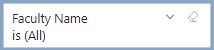 faculty name filter