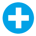 blue plus sign icon