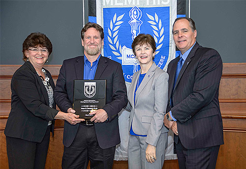 (left to right) Anita Vaughn, Ross Sackett, Dr. Shirley Raines, and Dr. David Rudd (left to right) Anita Vaughn, Ross Sackett, Dr. Shirley Raines, and Dr. David Rudd