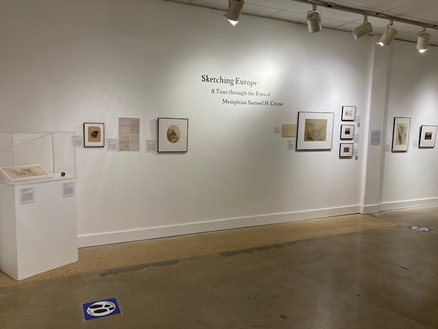 installation view of Sketching Europe Exhibition in Samuel Hester Crone Gallery