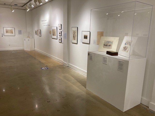 installation view of Sketching Europe Exhibition in Samuel Hester Crone Gallery