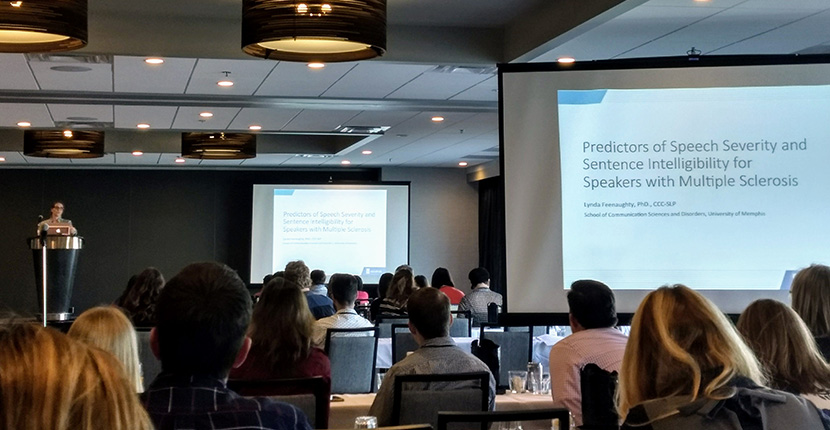 Dr. Feenaughty at conference