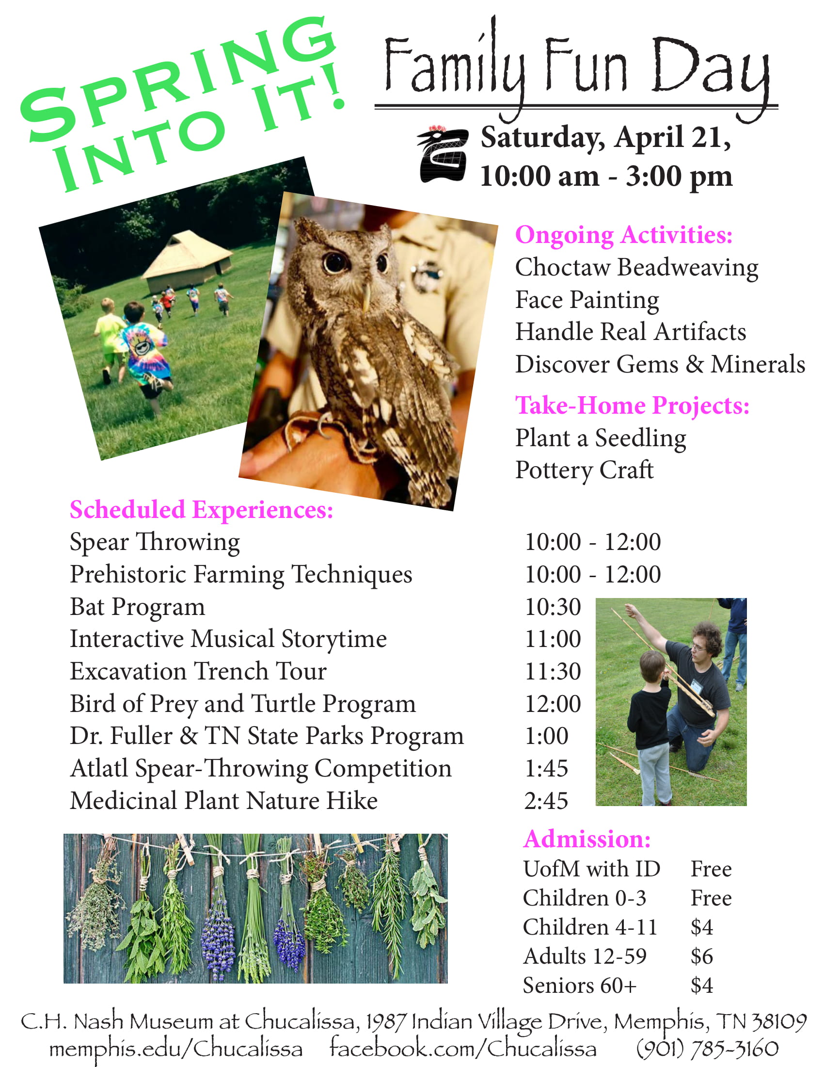 Chucalissa Spring Family Fun Day Chucalissa Spring Family Fun Day