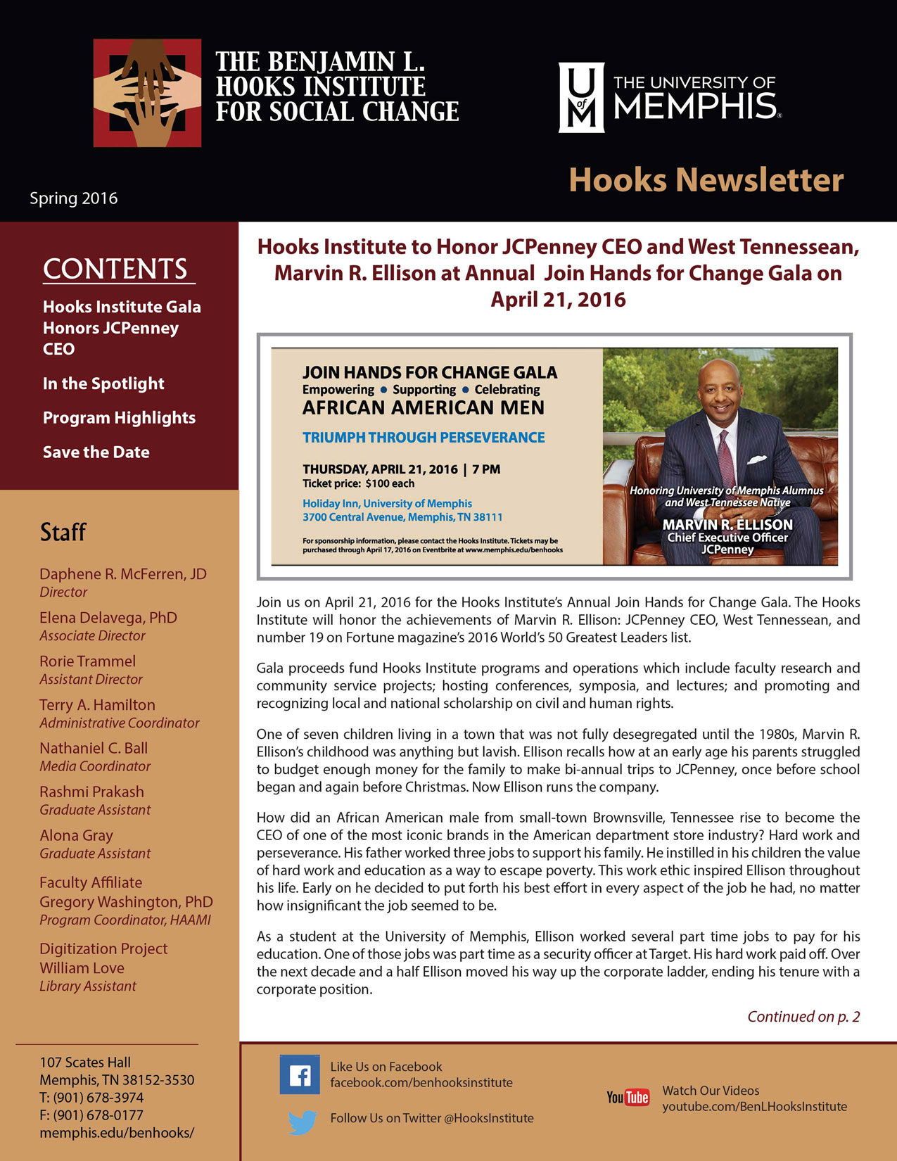 April 2016 Newsletter