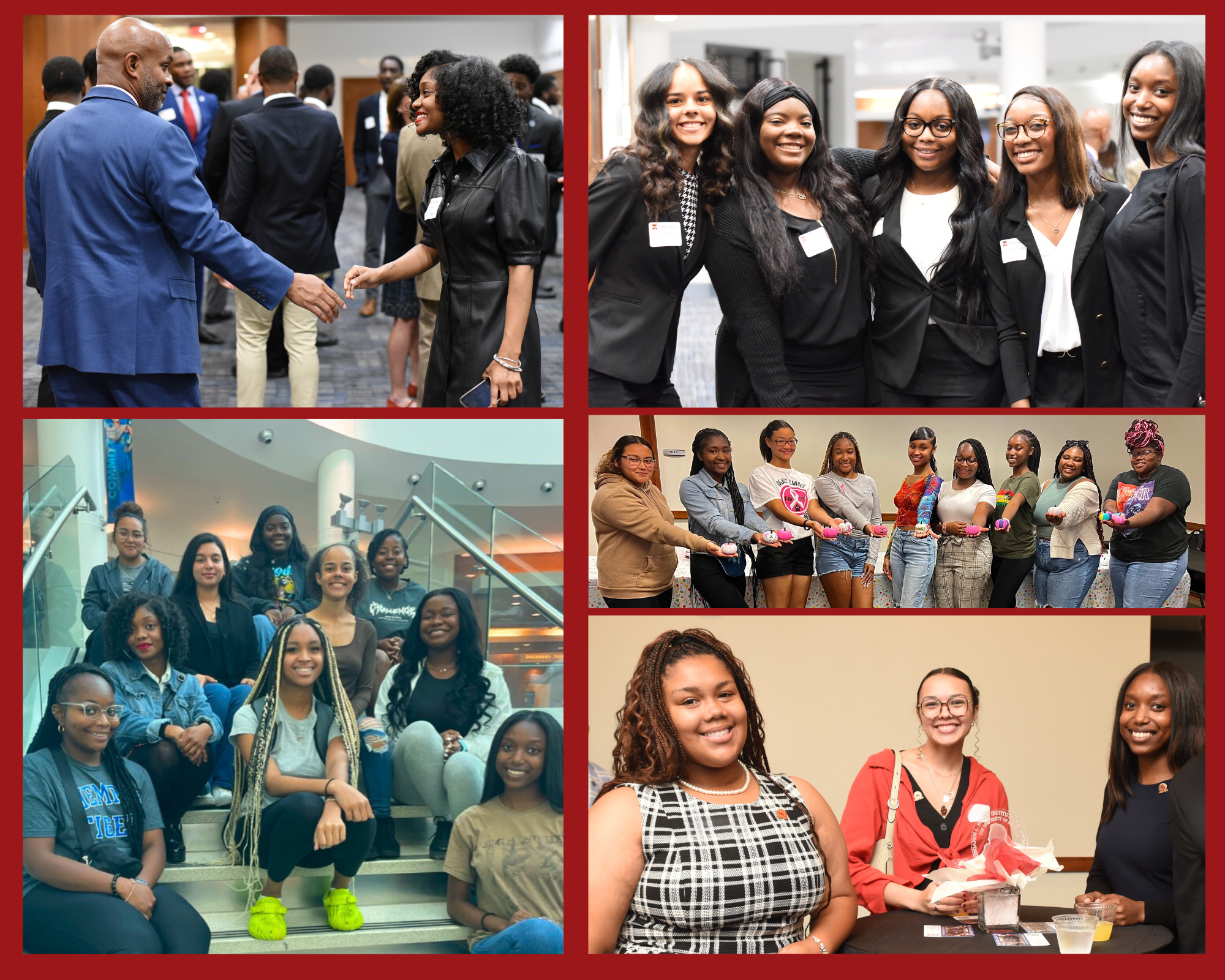 A diverse group of women in the A Seat at the Table program.