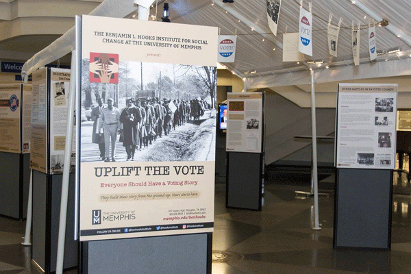 Uplift the Vote Exhihbit opening panel. Ned McWherter Library. Fall 2018