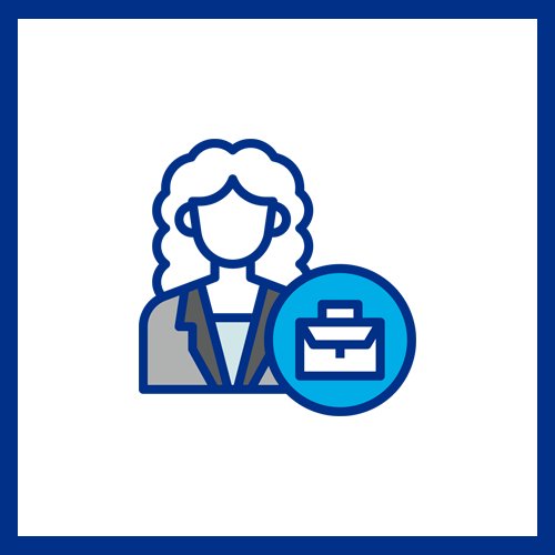 Woman with briefcase icon