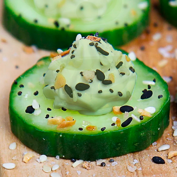 Everything Creamy Avocado Cucumber Bites Everything Creamy Avocado Cucumber Bites
