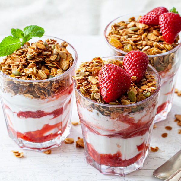 Starwberry Vanilla Honey Yogurt parfait Starwberry Vanilla Honey Yogurt parfait