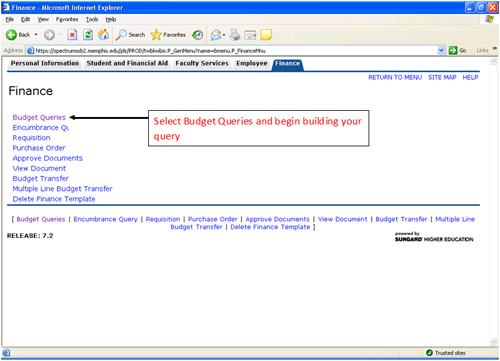 Viewing your budgets in Banner Self-Service