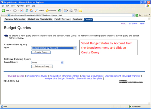 Viewing your budgets in Banner Self-Service