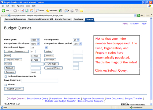 Viewing your budgets in Banner Self-Service