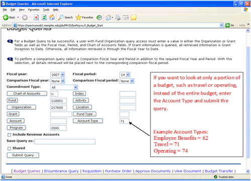 Viewing your budgets in Banner Self-Service