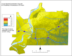 Memphis Hazard Map - 2% in 50 years SA 1.0
