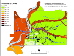 Memphis Hazard Map - 2% in 50 years LPI >15