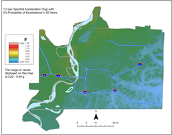 Memphis Hazard Map - 5% in 50 years SA 1.0