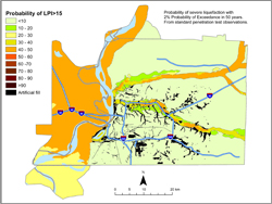 Memphis Hazard Map - 5% in 50 years LPI >15