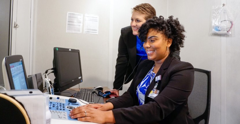 Work in the sound booth