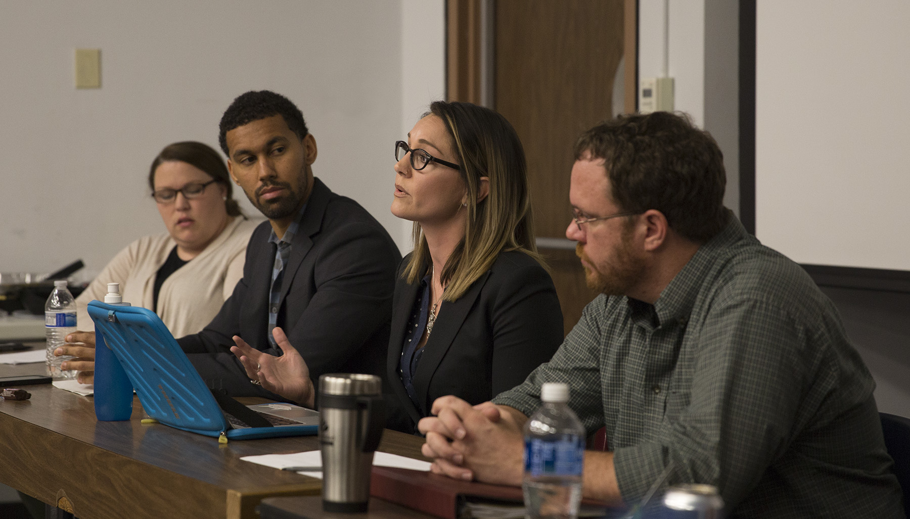 students at a conference