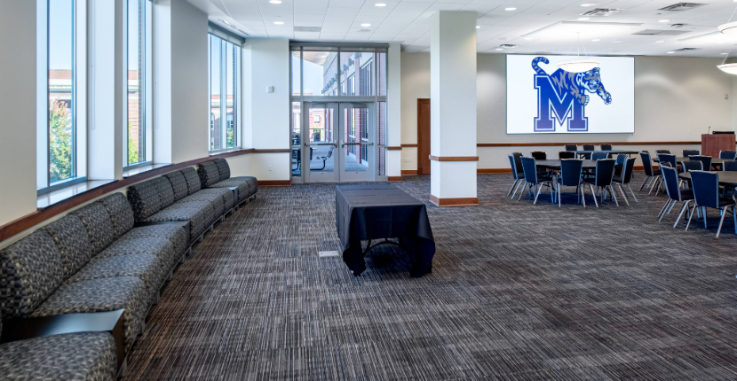 River Room side area for catering tables