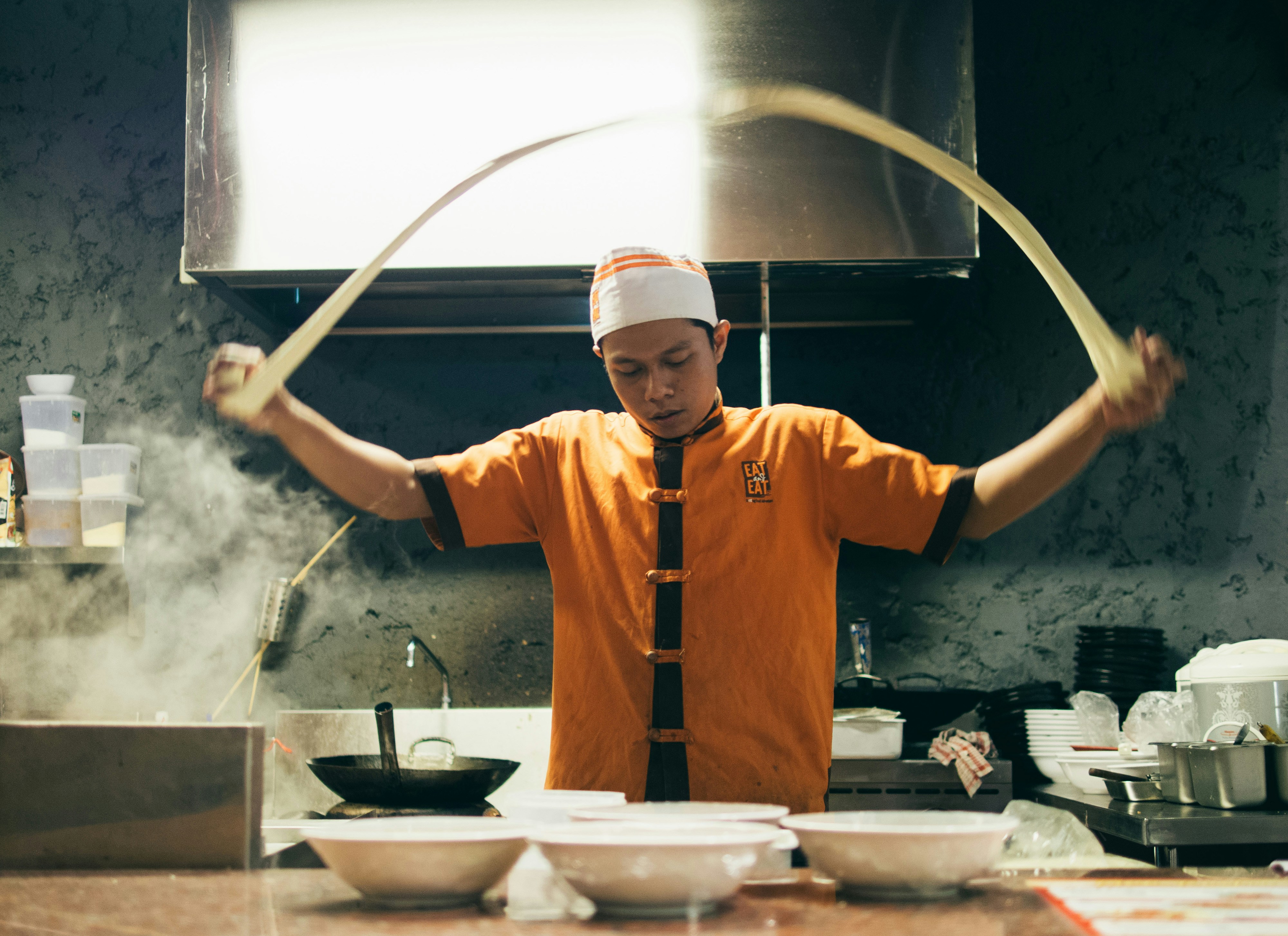 Chef prepping for dinner service