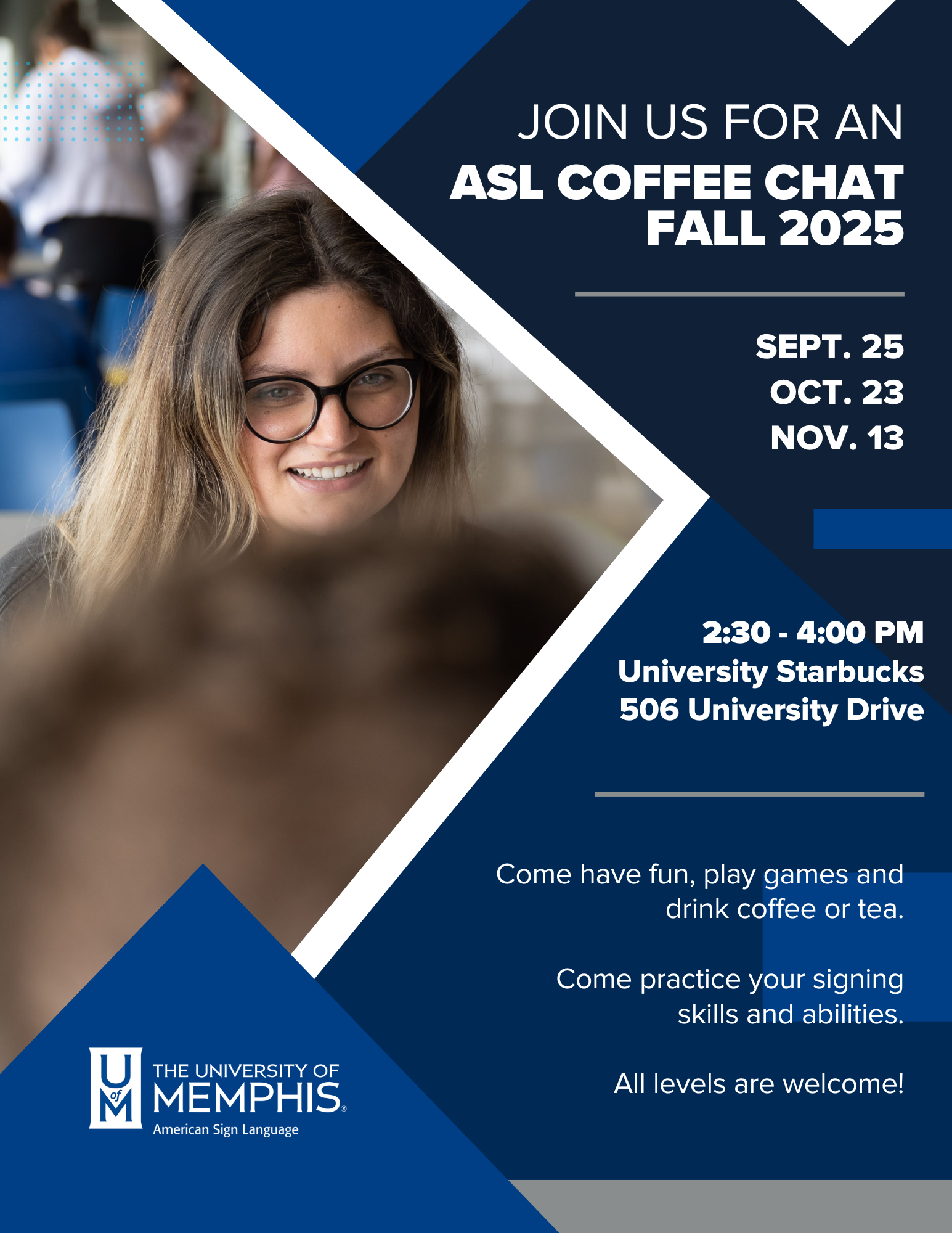 ASL Coffee Chat Flyer Fall 2025
