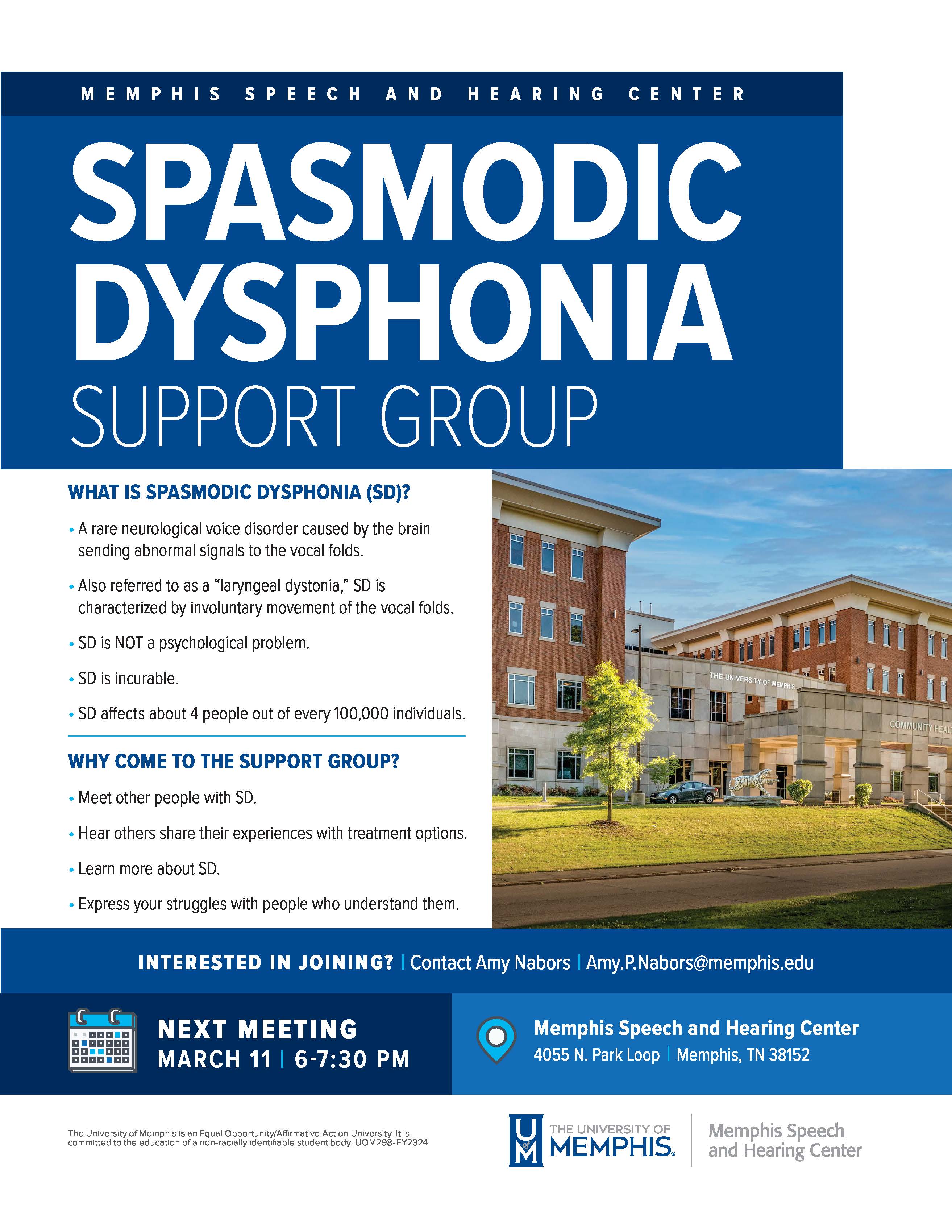 Spasmodic Dysphonia Flyer-Sept