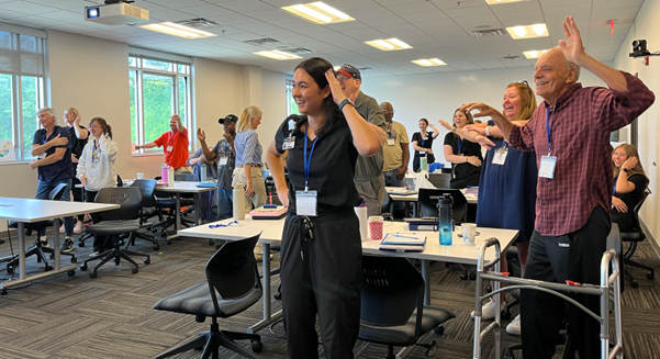 Group activity during Aphasia Bootcamp