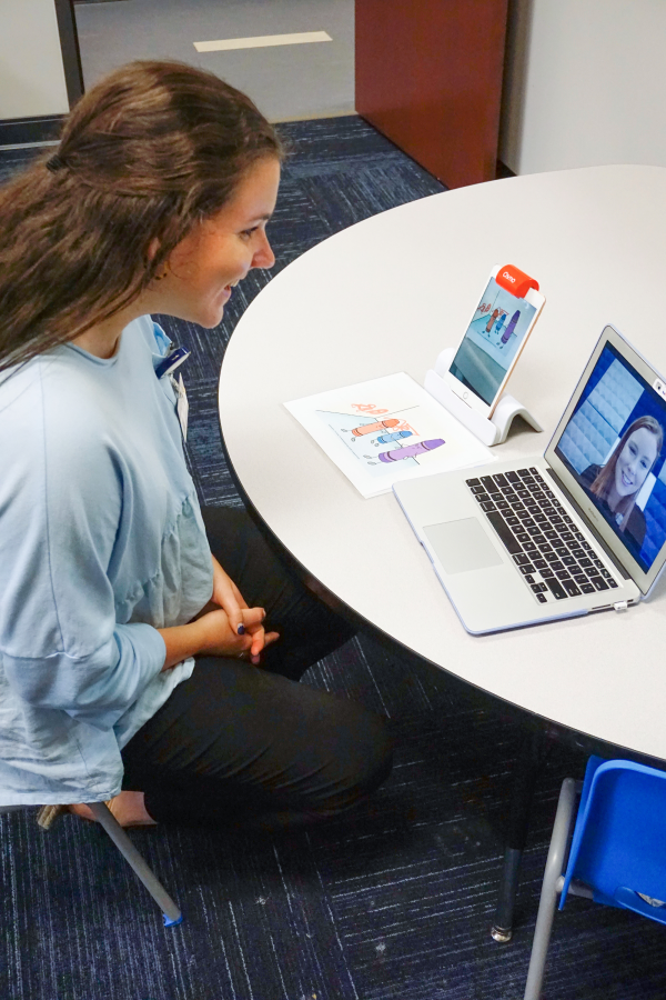 Student teletherapy session