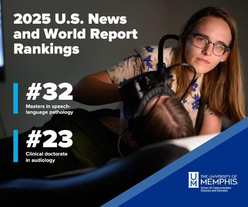 USNWR Rankings 2025 - Ranked #32 for Masters In speech-language pathology and ranked #23 for Clinical doctorate in audiology