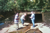 Water sampling on Black Bayou