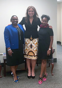 Dean Hill-Clarke with Penny Schwinn and Dr. Cross