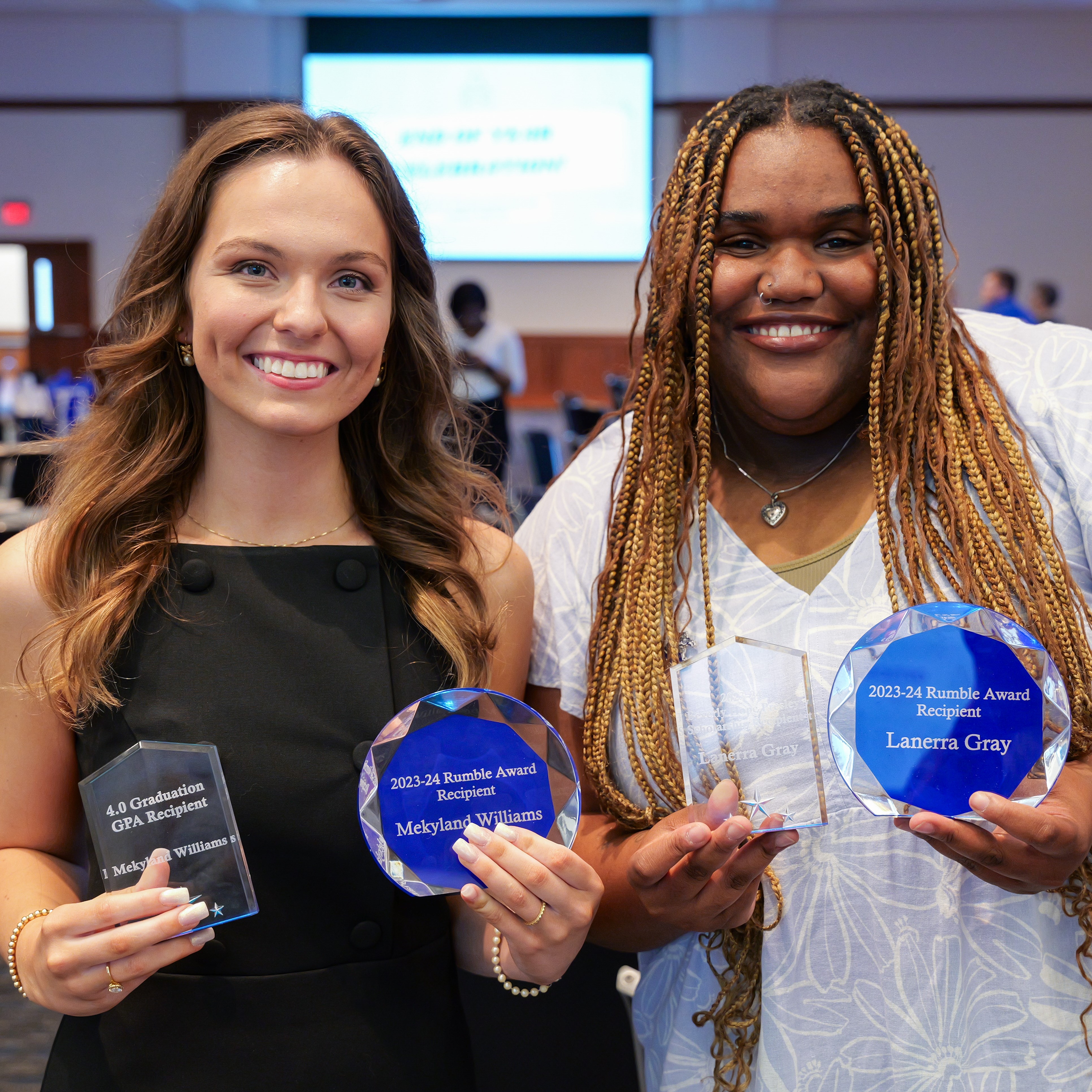 Rumble Award Winners Mekyland Williams and LaNerra Gray