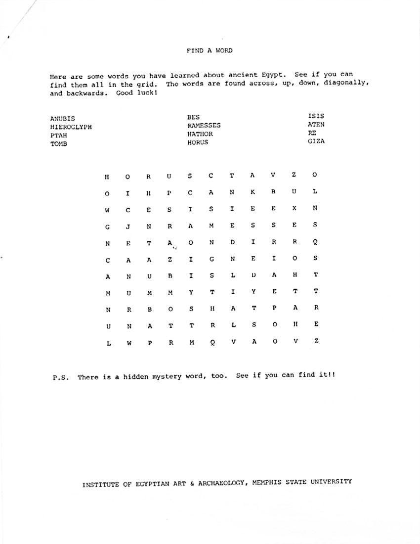 Egypt Word Search
