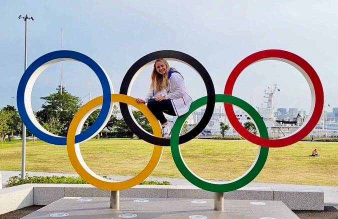 Photo credit: Ali Weisz Ali Weisz in Olympic rings