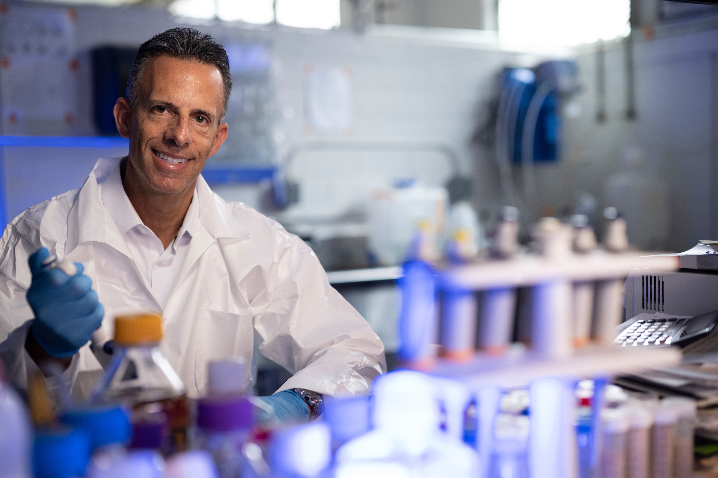 Richard Bloomer in the lab Richard Bloomer in the lab