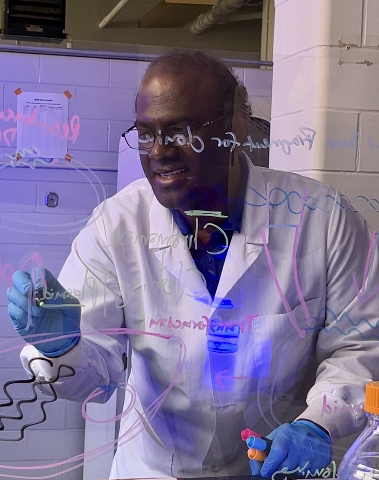 Chida Ramanathan in lab Chida Ramanathan in lab