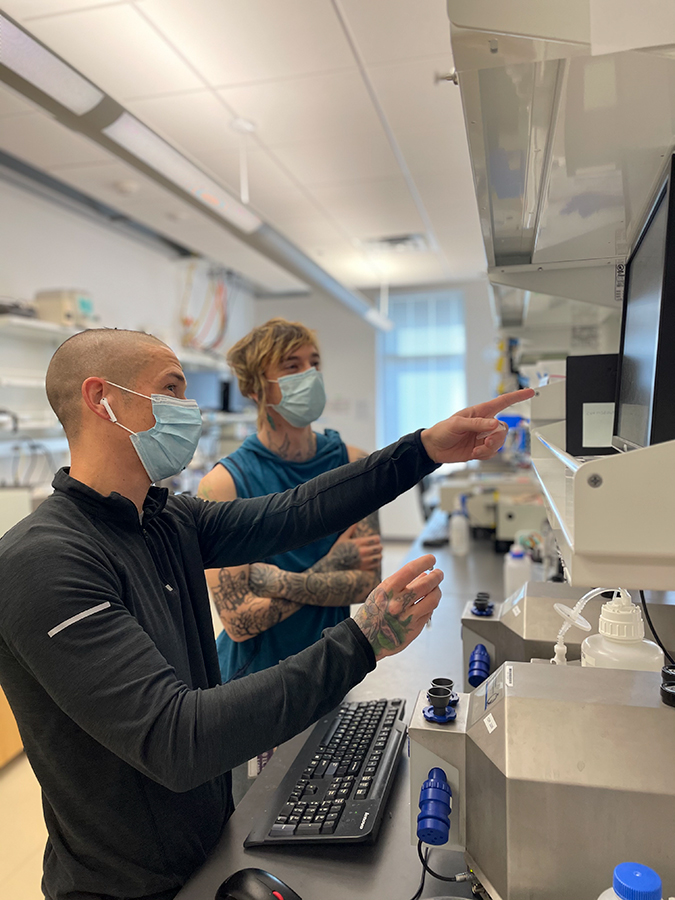 Kelsey Fisher-Wellman in lab Kelsey Fisher-Wellman in lab