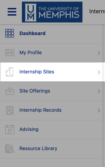Internship Sites Screenshot Internship Sites Screenshot