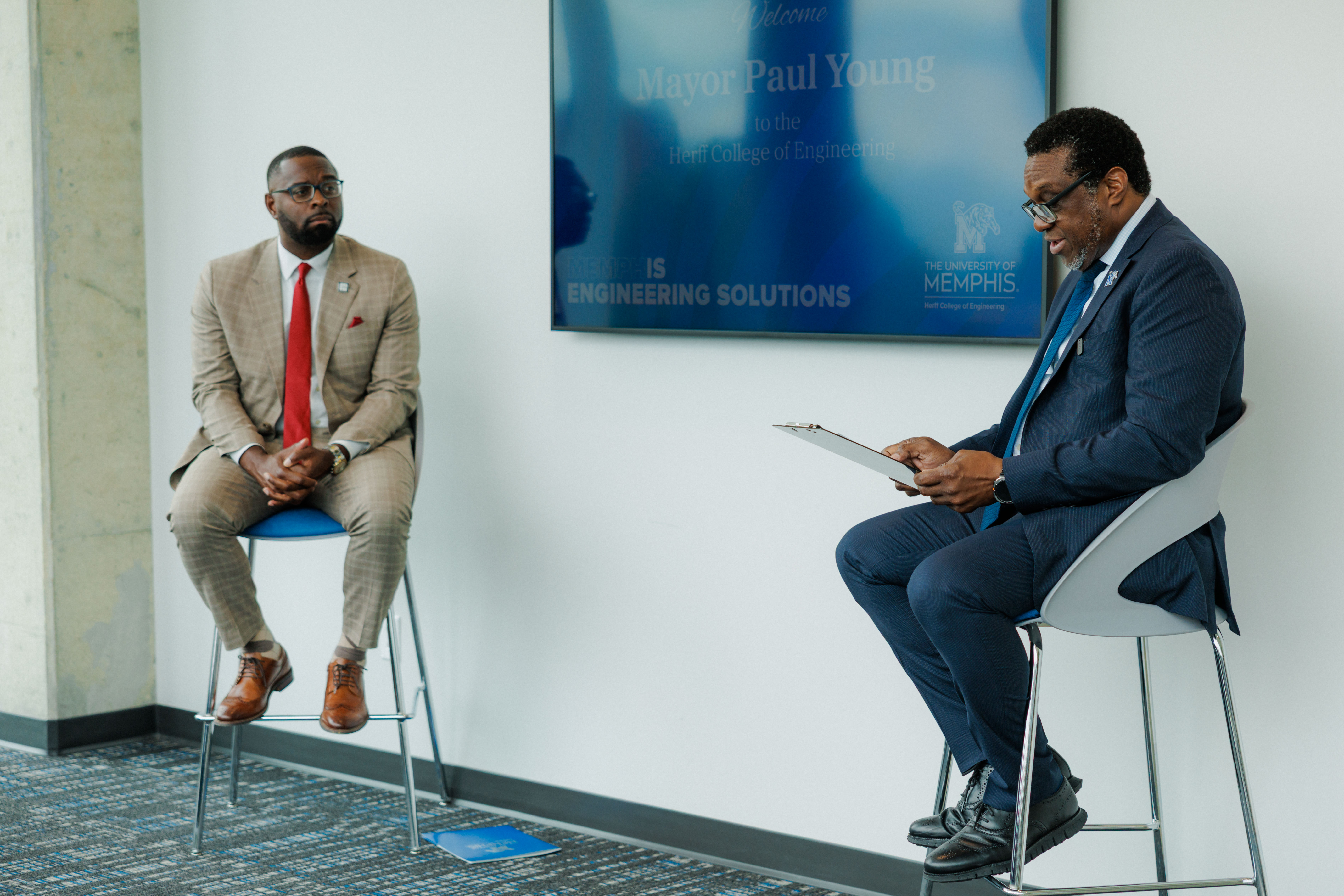 Mayor Young and Dean Okoli