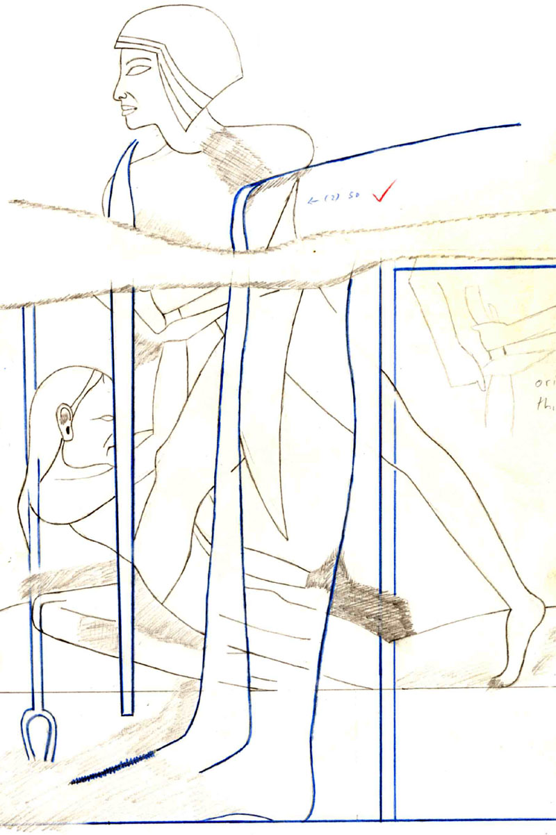 drawing showing palimpsest of the battle of Kadesh