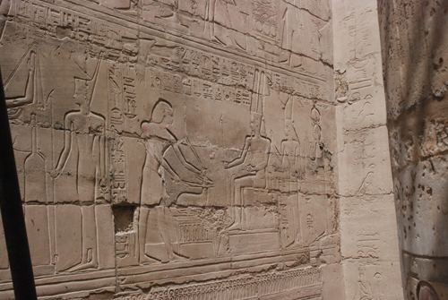 Plate 46 (B90) - Ramesses II sacrificing an oryx in the presence of the Theban Triad