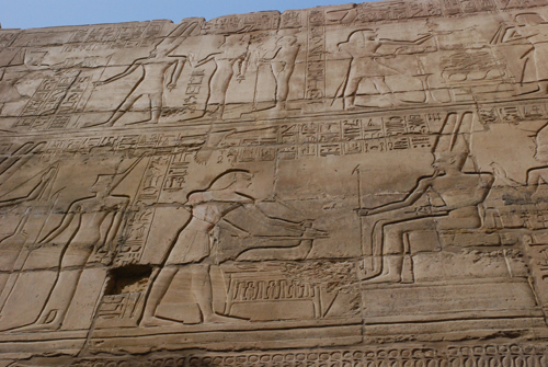 Plate 46 (B90) - Ramesses II sacrificing an oryx in the presence of the Theban Triad