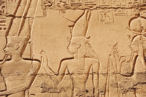 Plate 46 (B90) - Ramesses II sacrificing an oryx in the presence of the Theban Triad