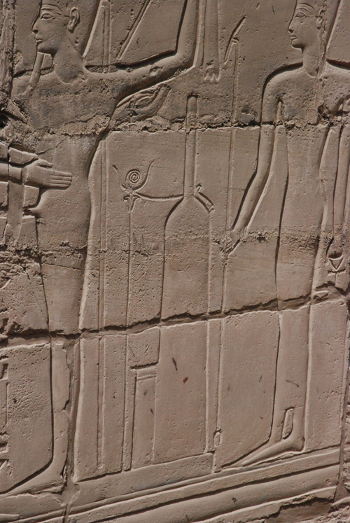 Plate 47 (B91) - Ramesses II steadying an image of ithyphallic Amun-Re, with Amunet