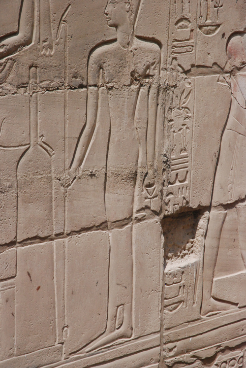 Plate 47 (B91) - Ramesses II steadying an image of ithyphallic Amun-Re, with Amunet