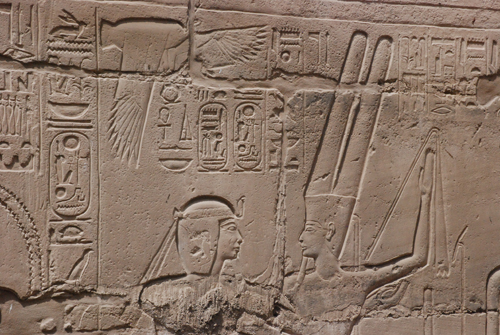Plate 47 (B91) - Ramesses II steadying an image of ithyphallic Amun-Re, with Amunet