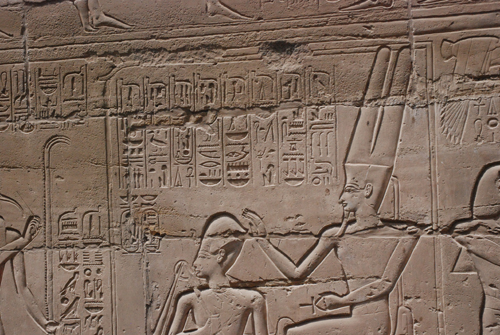 Plate 49 (B93) - Thoth and Seshat inscribing many years or reign for Ramesses II kneeling in kiosk with Amun-Re