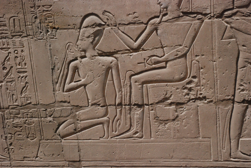Plate 49 (B93) - Thoth and Seshat inscribing many years or reign for Ramesses II kneeling in kiosk with Amun-Re