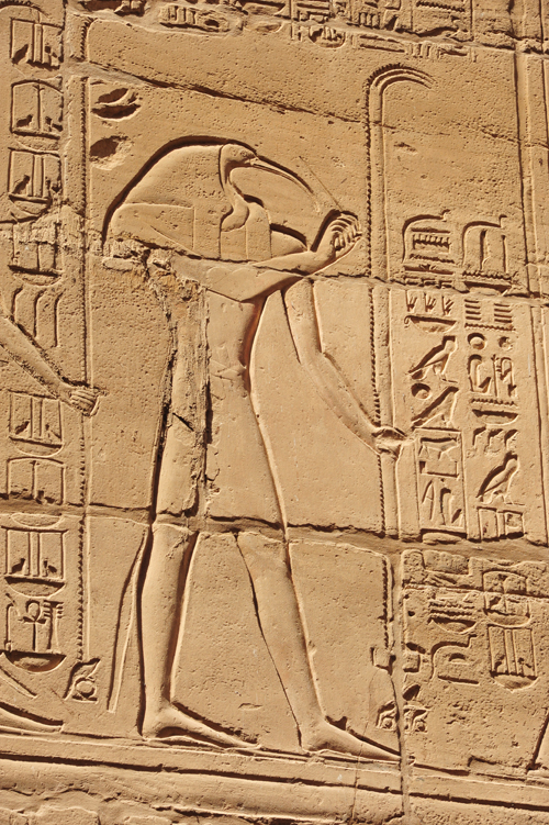 Plate 49 (B93) - Thoth and Seshat inscribing many years or reign for Ramesses II kneeling in kiosk with Amun-Re